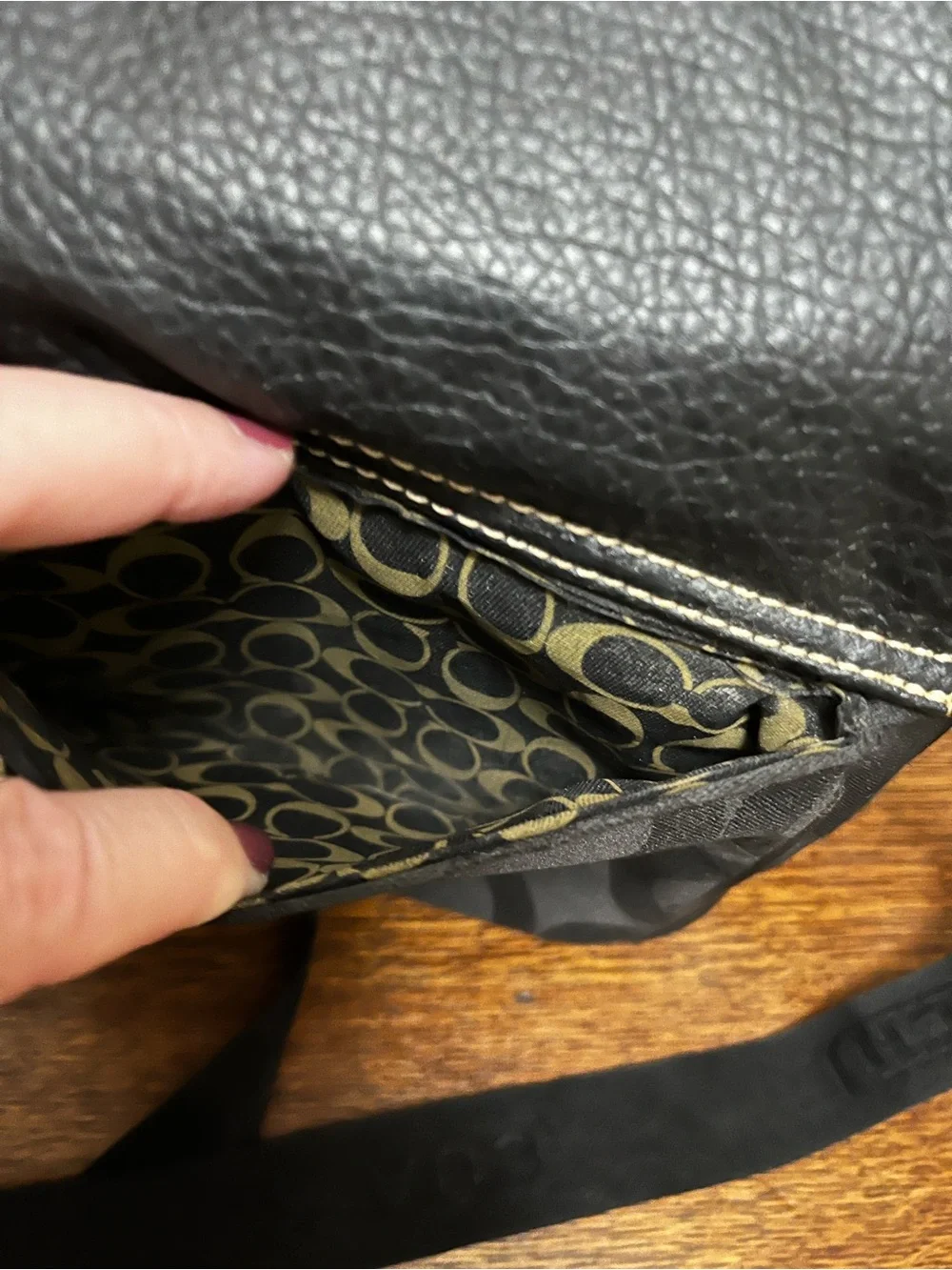 Coach Black Crossbody Bag with Brass-Tone Turnlock